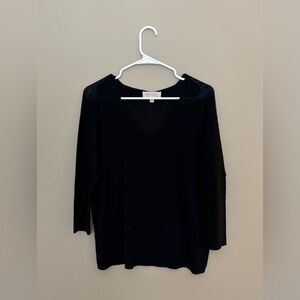 Philosophy Black V-Neck Sweater